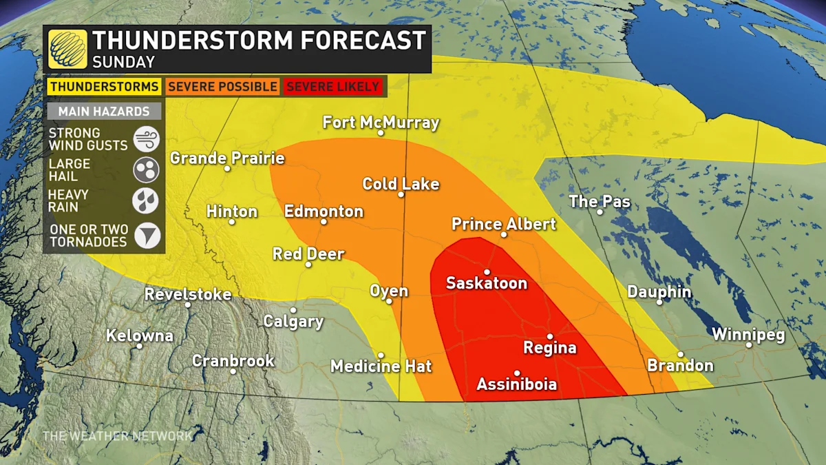 Severe storms continue overnight after tornadic day on the Prairies ...