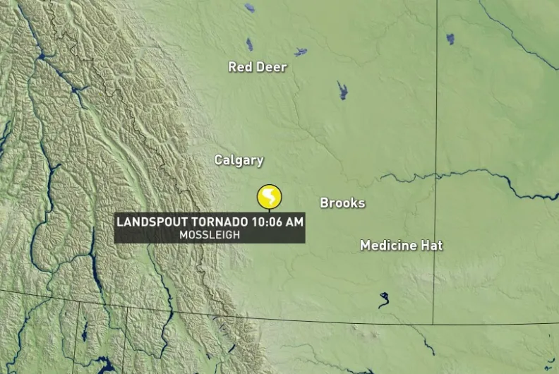 Alberta's first tornado of the year recorded in Mossleigh