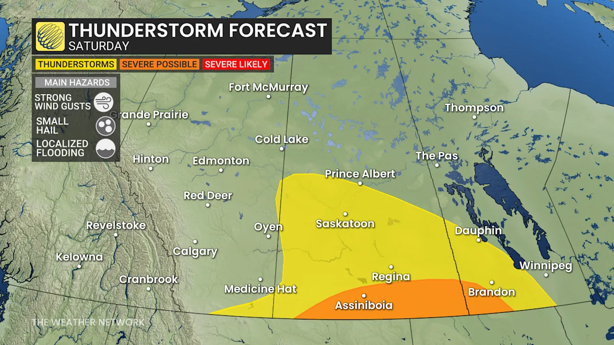 Flood risk on the Prairies as heavy storms linger into Saturday - The ...