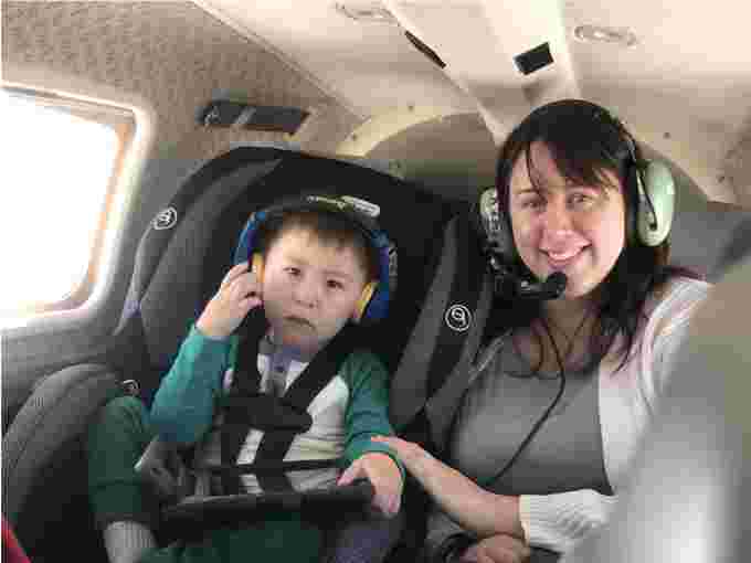Hope air flying patients Mason and Erika, provided