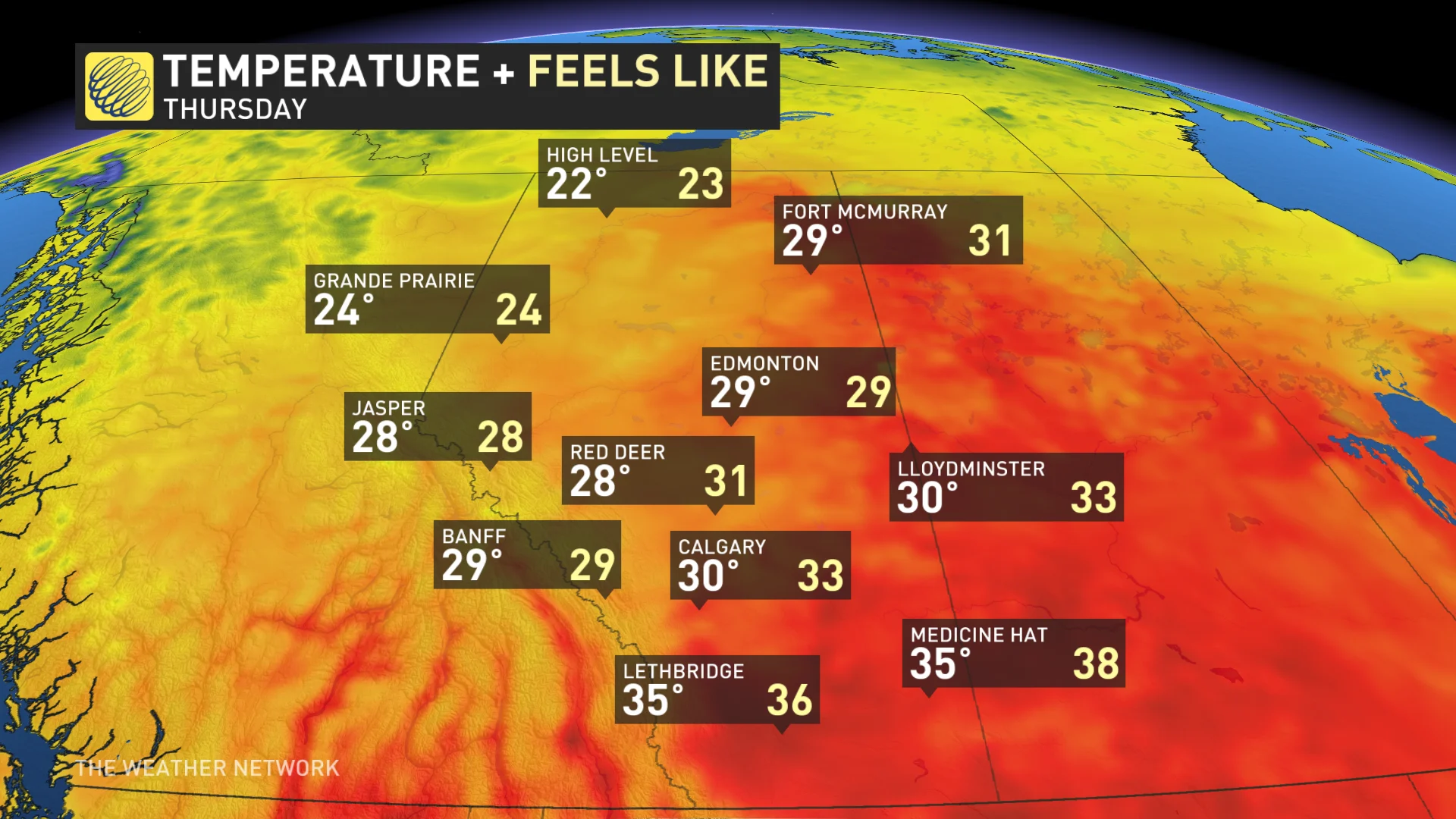 Baron - Thursday temps Prairies - July 9