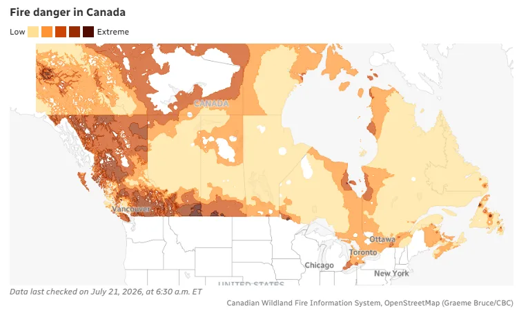 Fire danger in Canada - Graeme Bruce - CBC