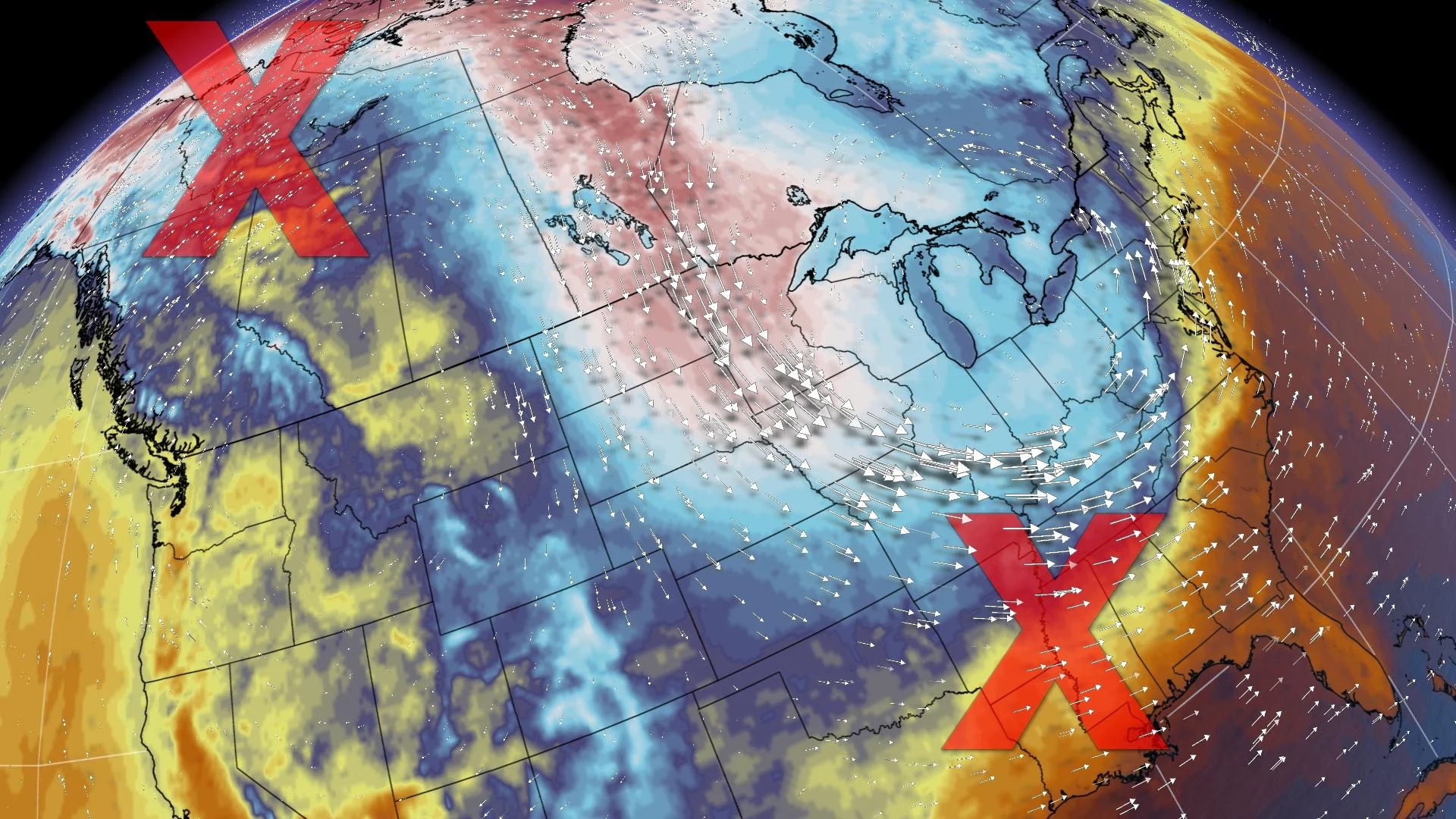 Extreme temperature anomaly scrambles North America's weather pattern