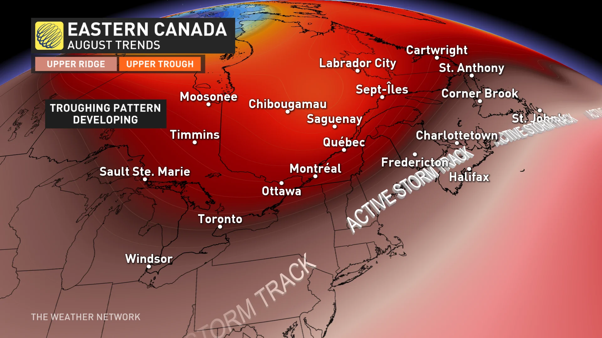 August 2024: Active storm track for Eastern Canada