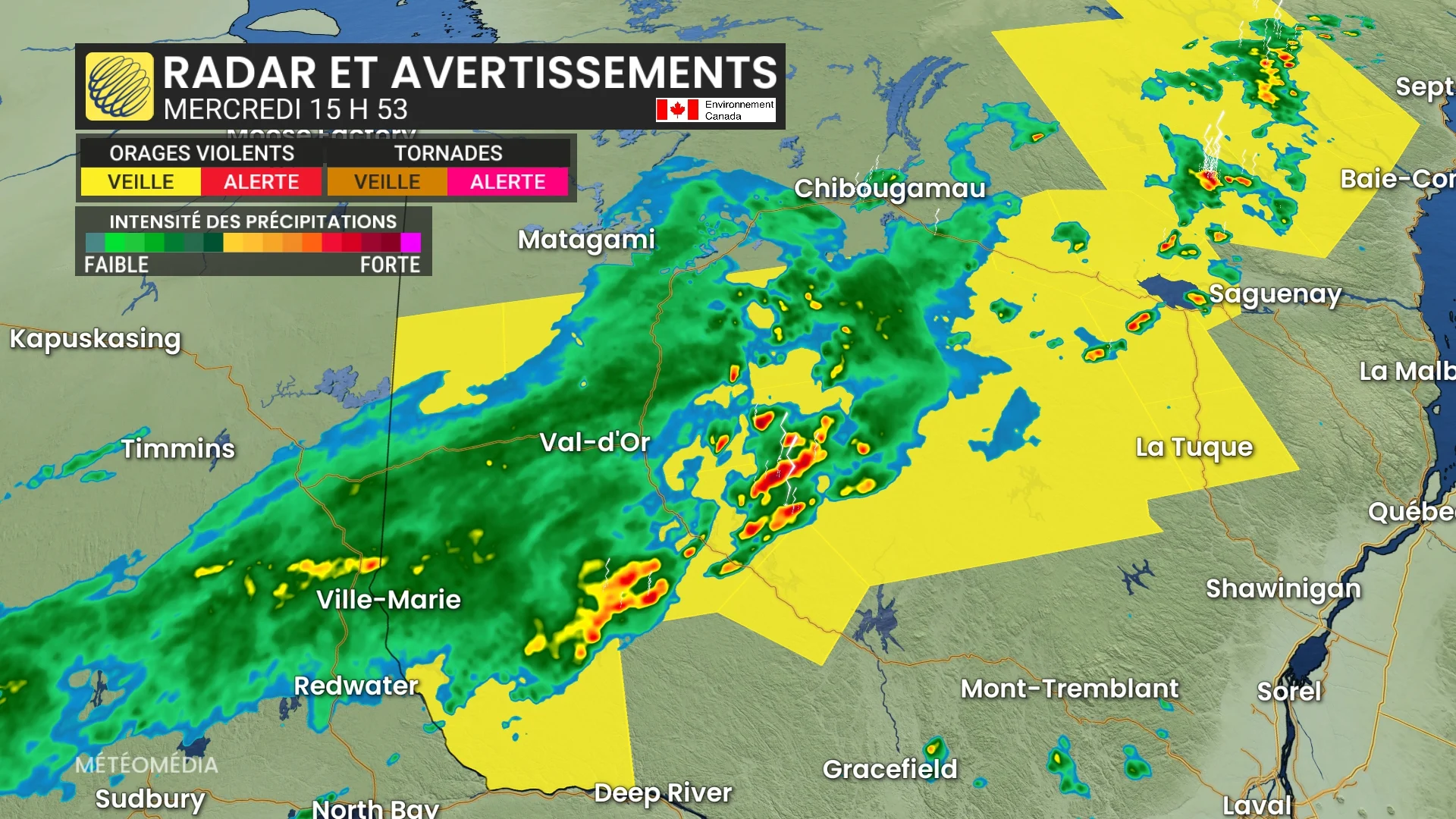 Retour des orages violents au Québec