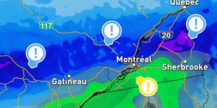 Neige, pluie et conditions routières difficiles