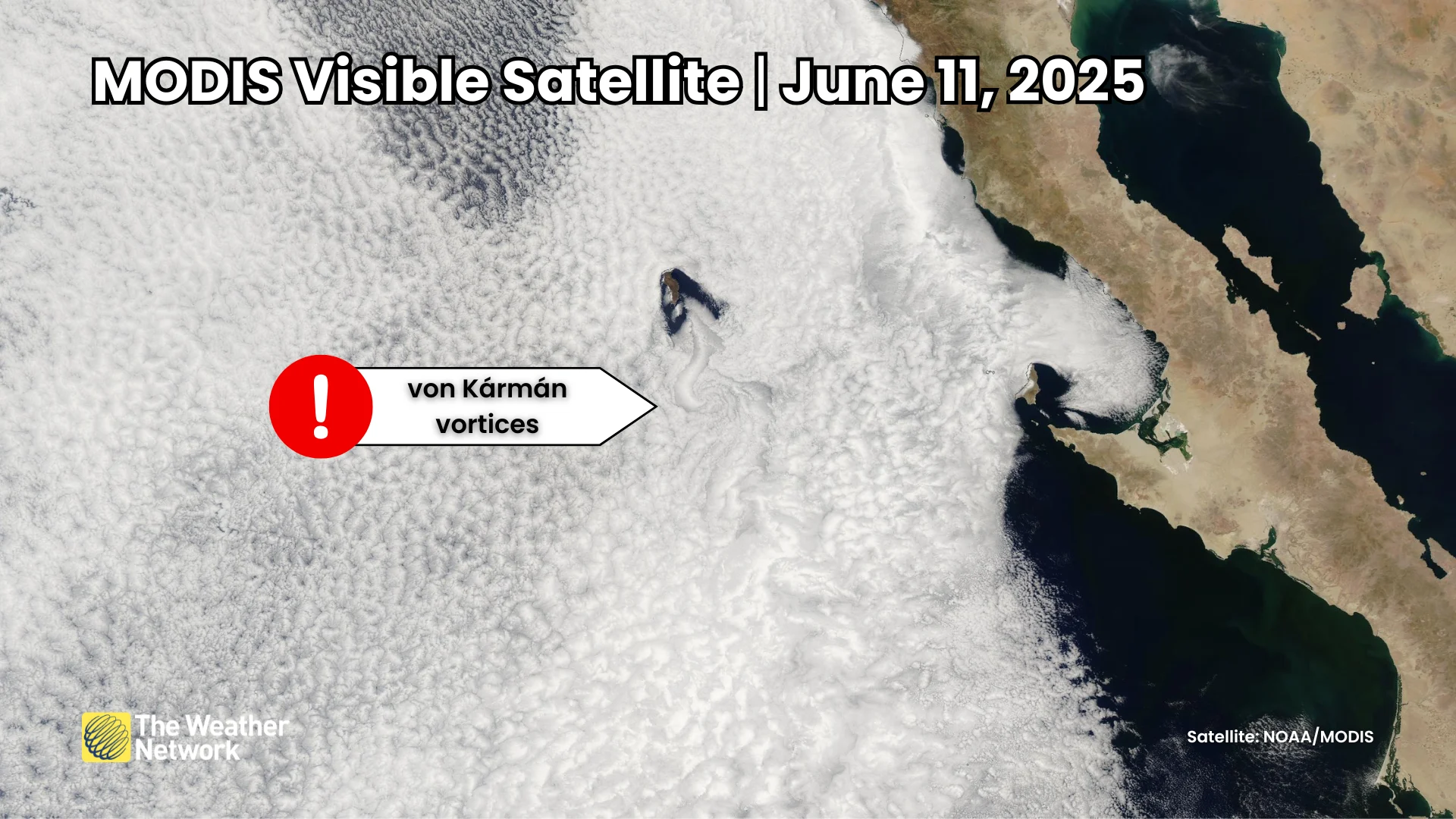 Von Karman Vortices Satellite June 11 2025