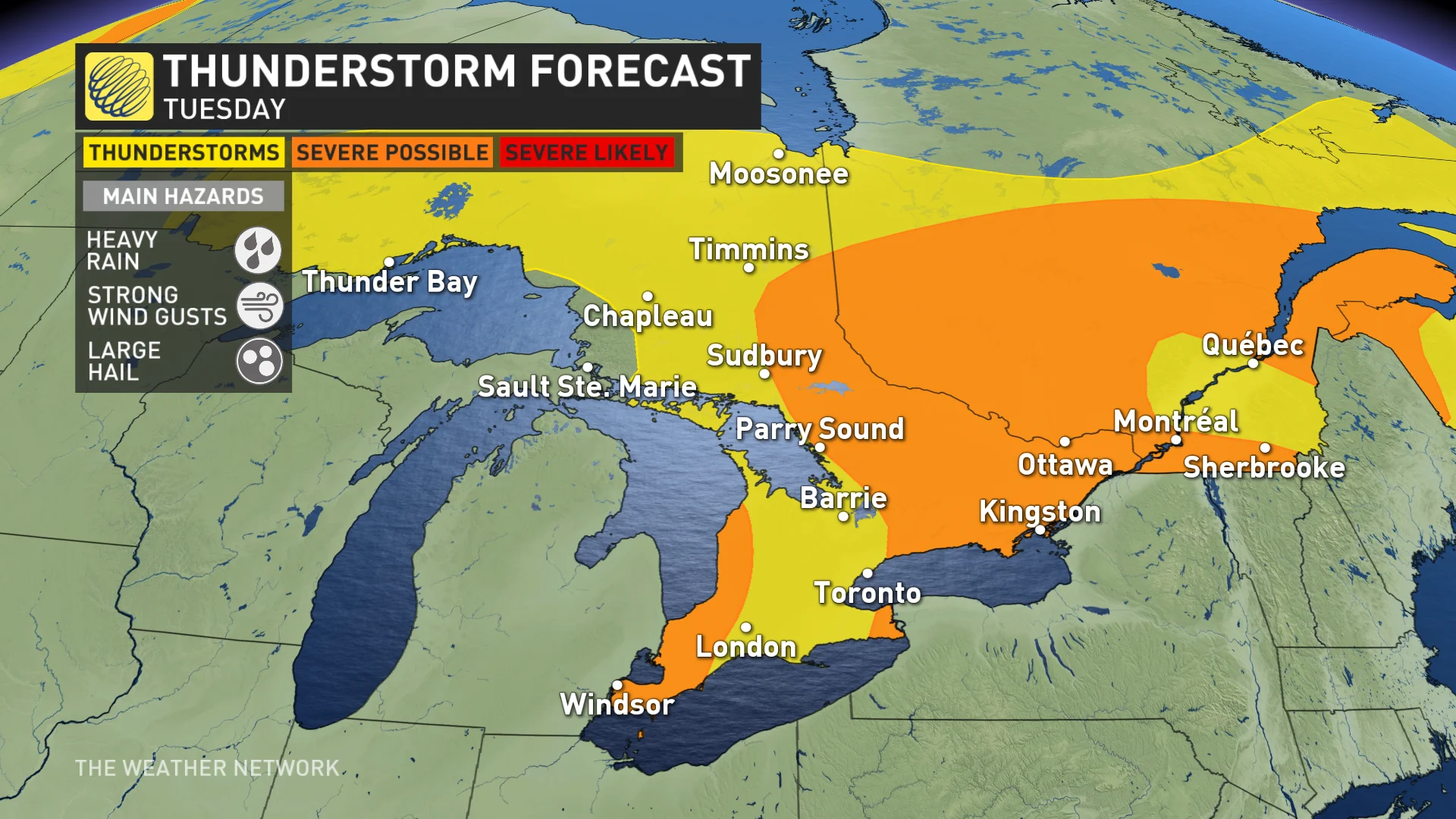 Baron - ON storm risk Tuesday