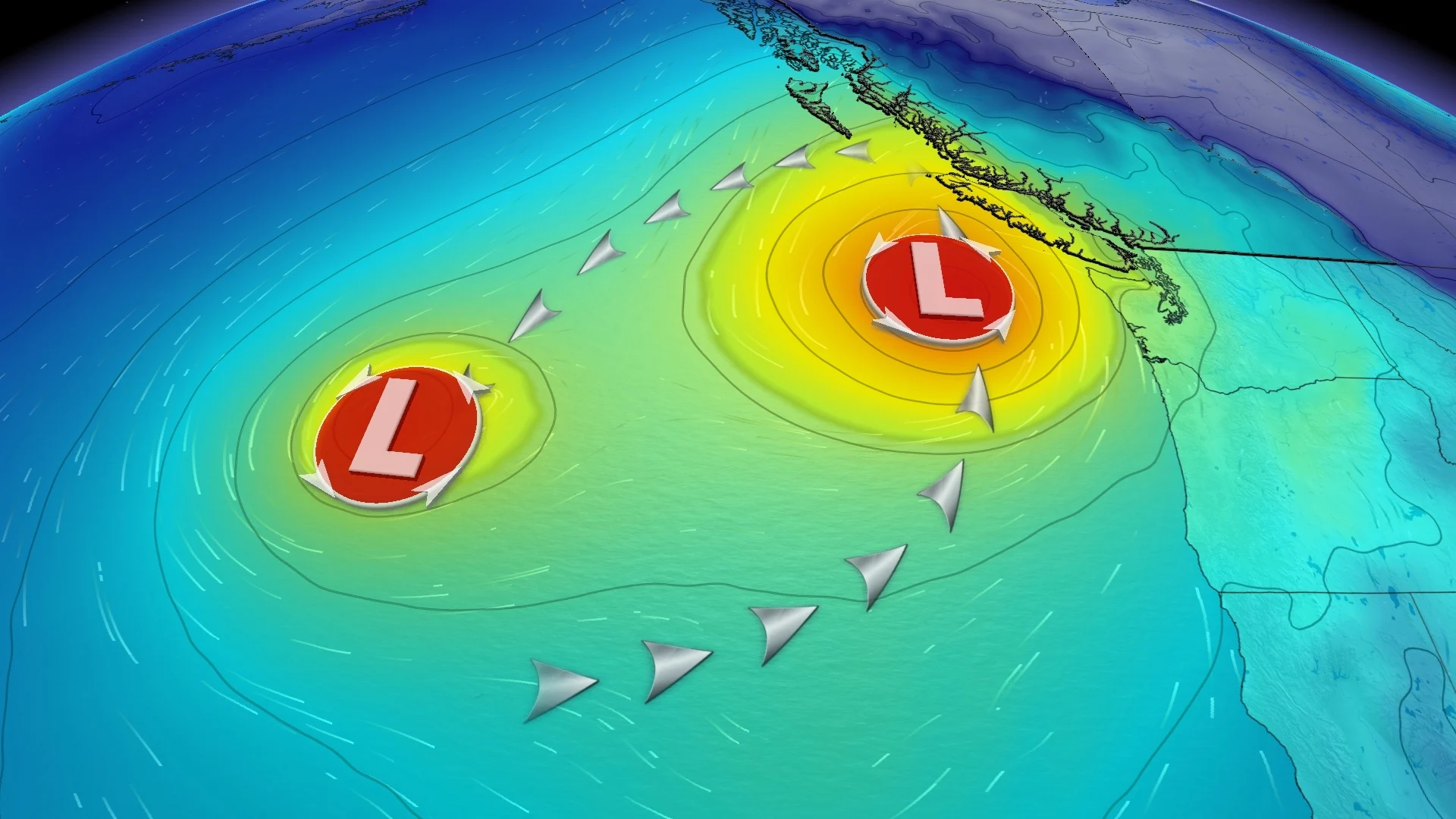 The bomb cyclone will soon exit B.C., but another storm will arrive just in time for the weekend