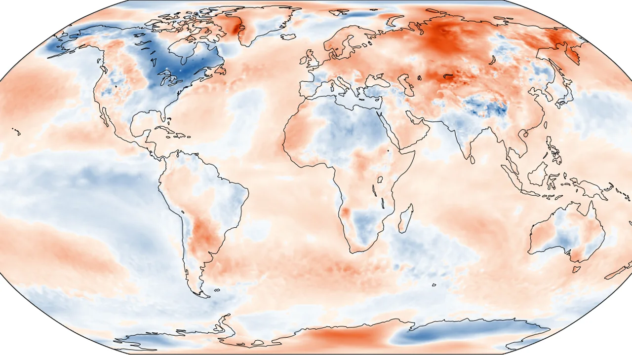 In January, Canada was (relatively) one of the coldest places on Earth