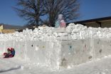 Canadian students build epic snow fort with outdoor classroom inside
