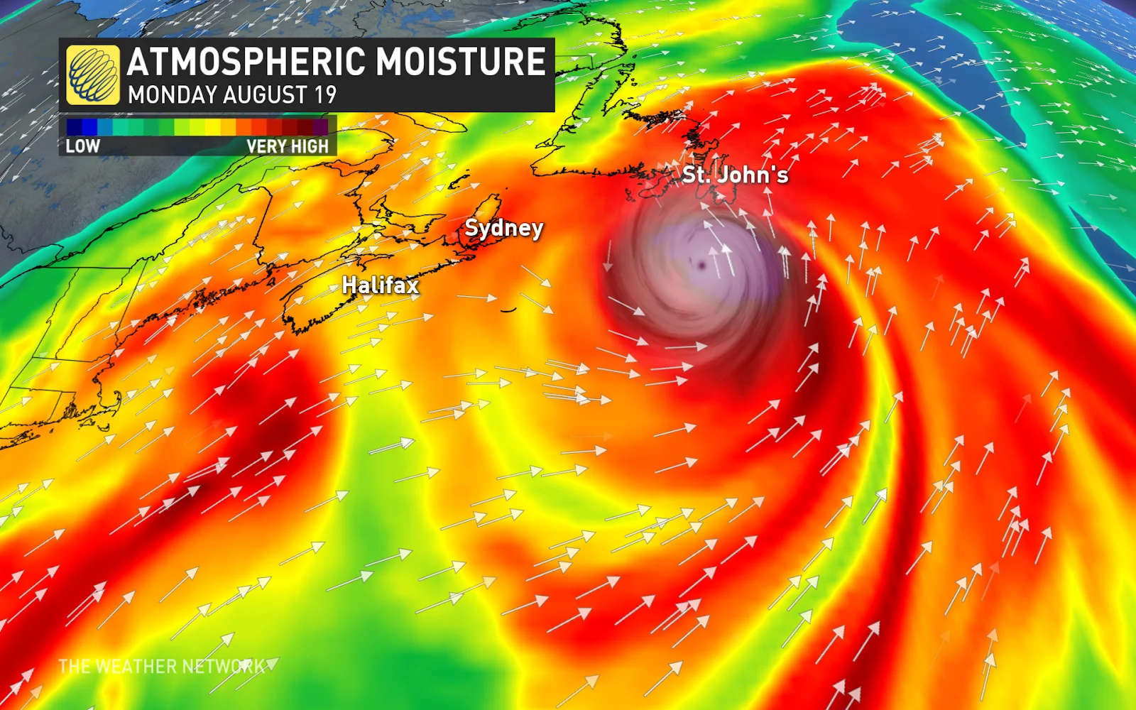 Atlantic atmospheric moisture
