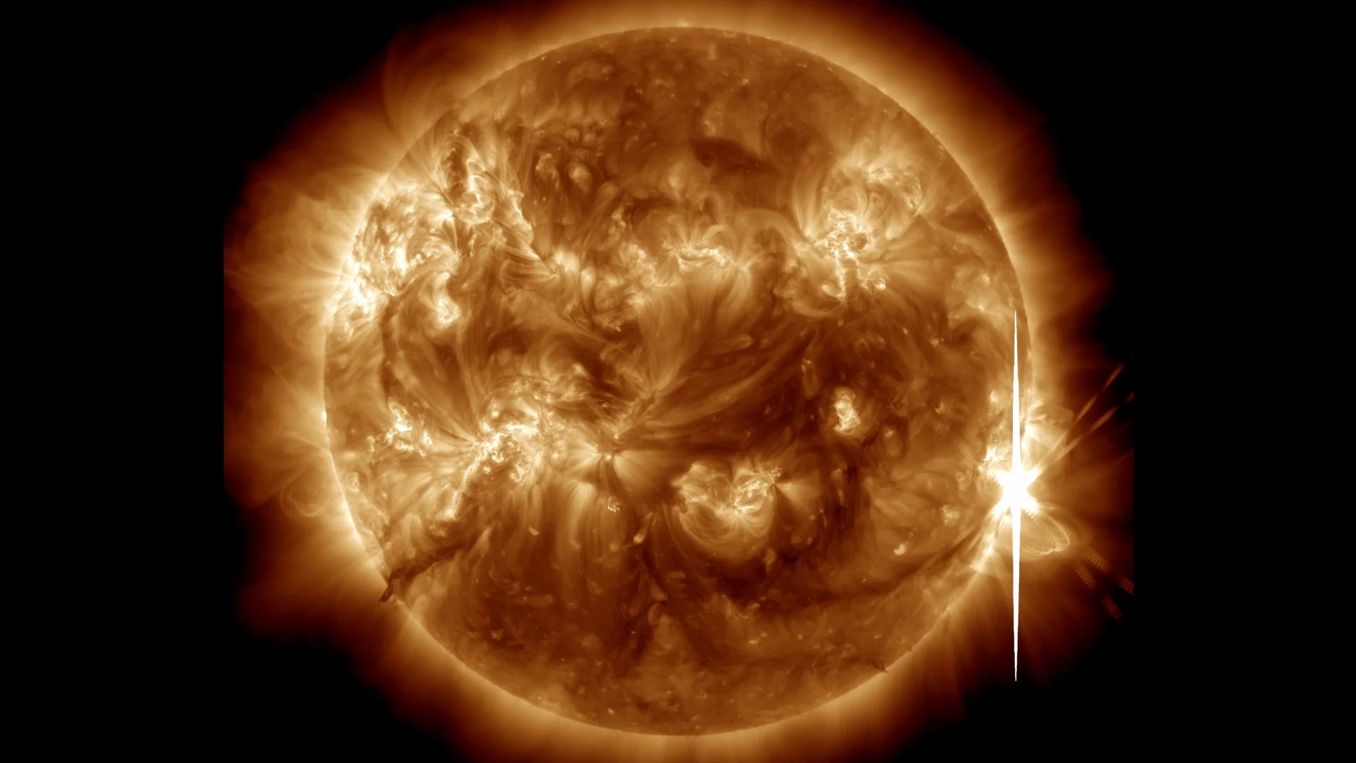 X8pt7 Solar Flare May 14 2024 193A - NASA SDO