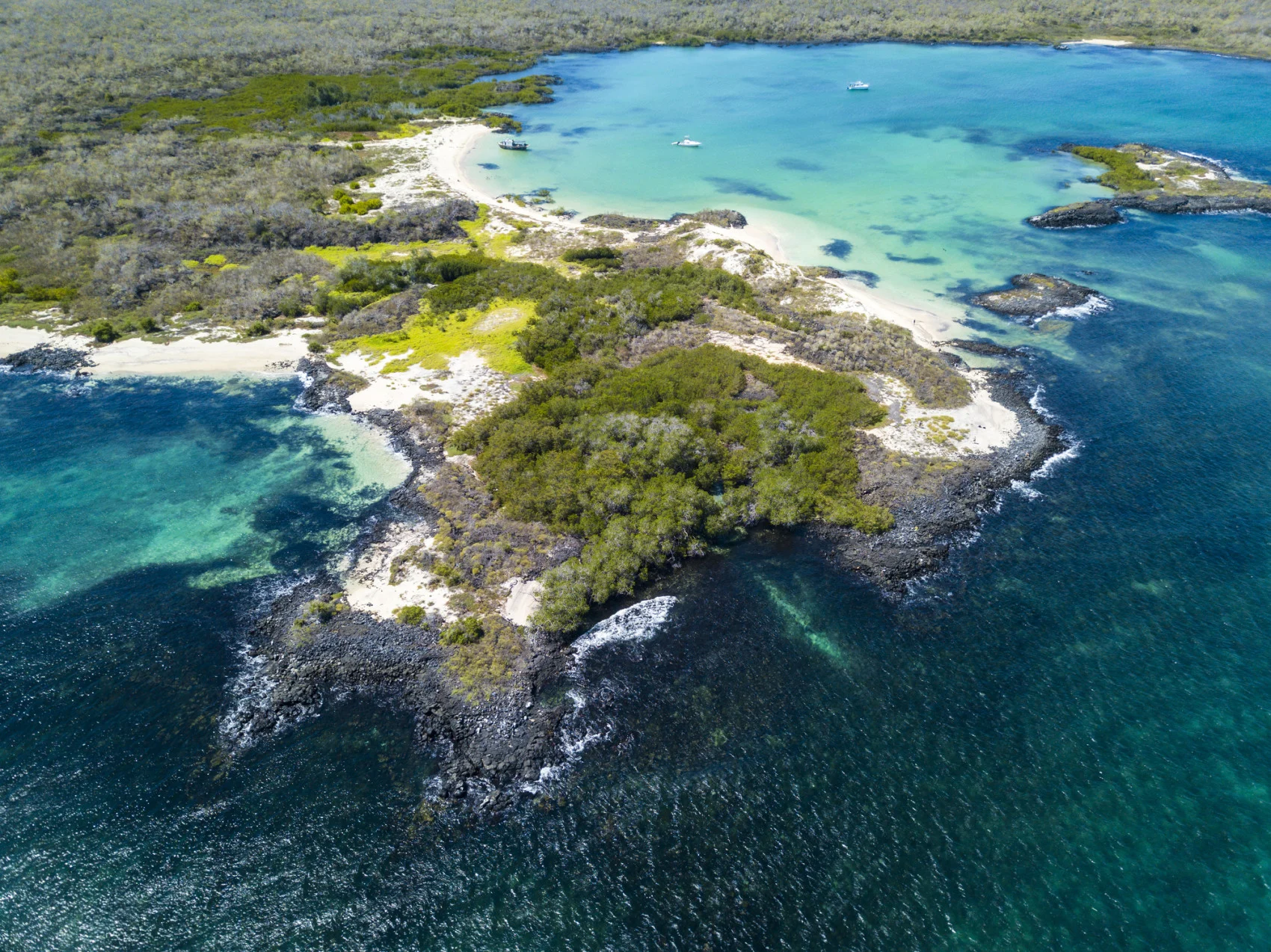 aerial view of galapagos islands (guenterguni/ E+/ Getty Images)
