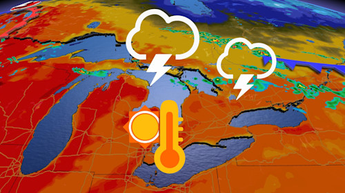 The Weather Network Storm risk shifts Sunday amid continued, oppressive heat