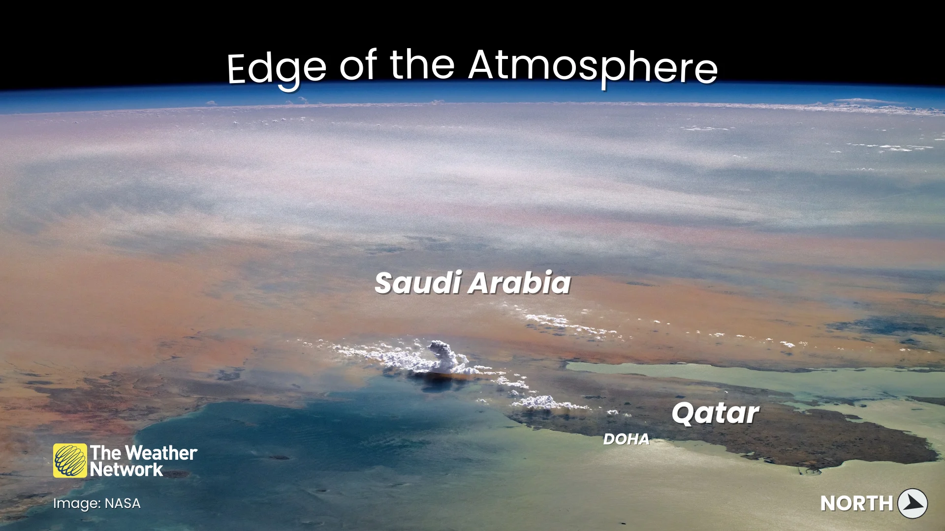 (NASA) Cloud over Qatar September 2024