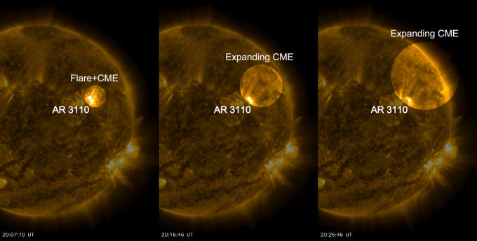 Solar Flare CME Oct 1 - NASA SDO