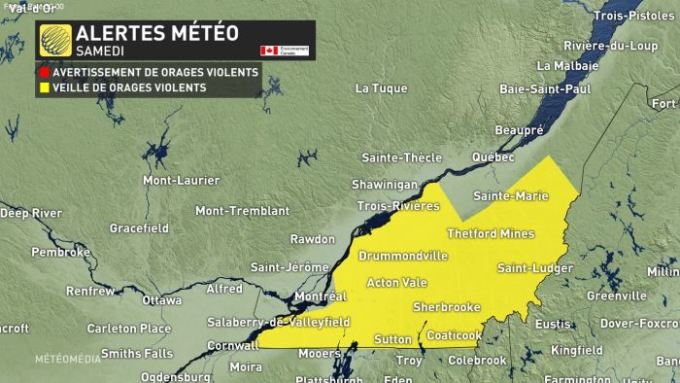 Meteomedia Les Orages Violents Frappent Le Quebec