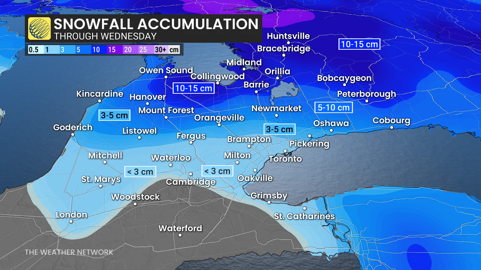 Snow, Wednesday, Ontario, Snowfall, Heavy, Cold, Feb. 10, 2026. (The Weather Network/Rachel Modestino)