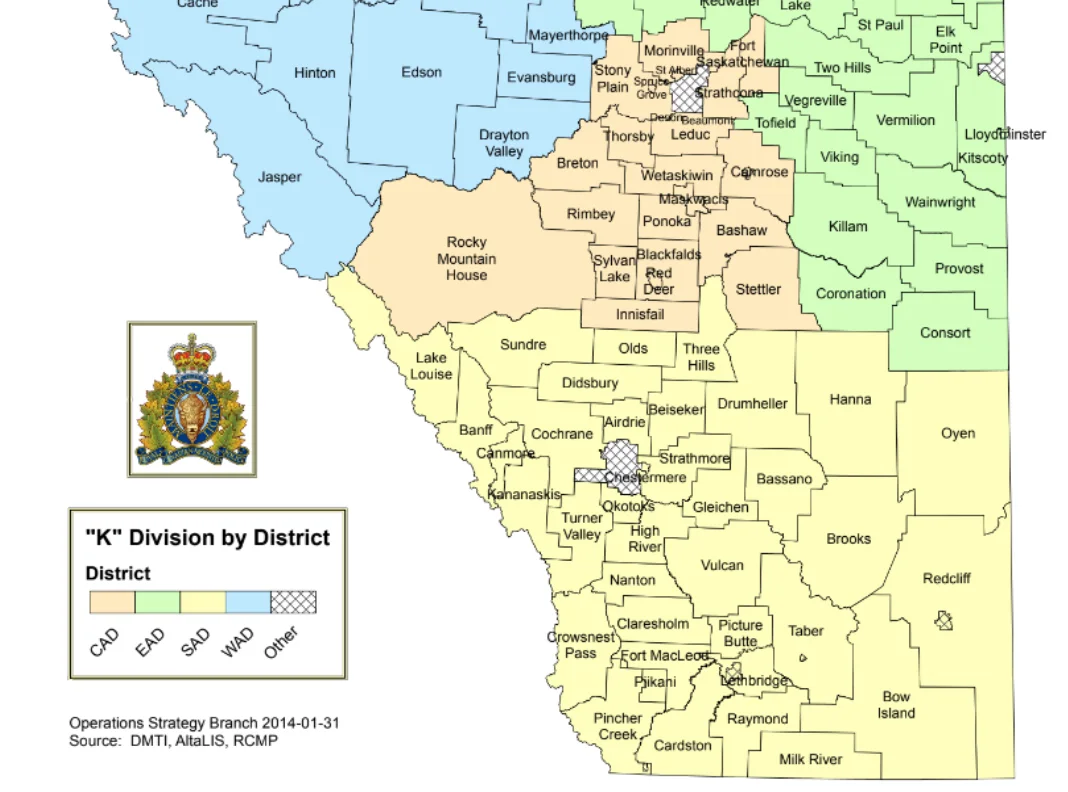 Alberta districts - RCMP