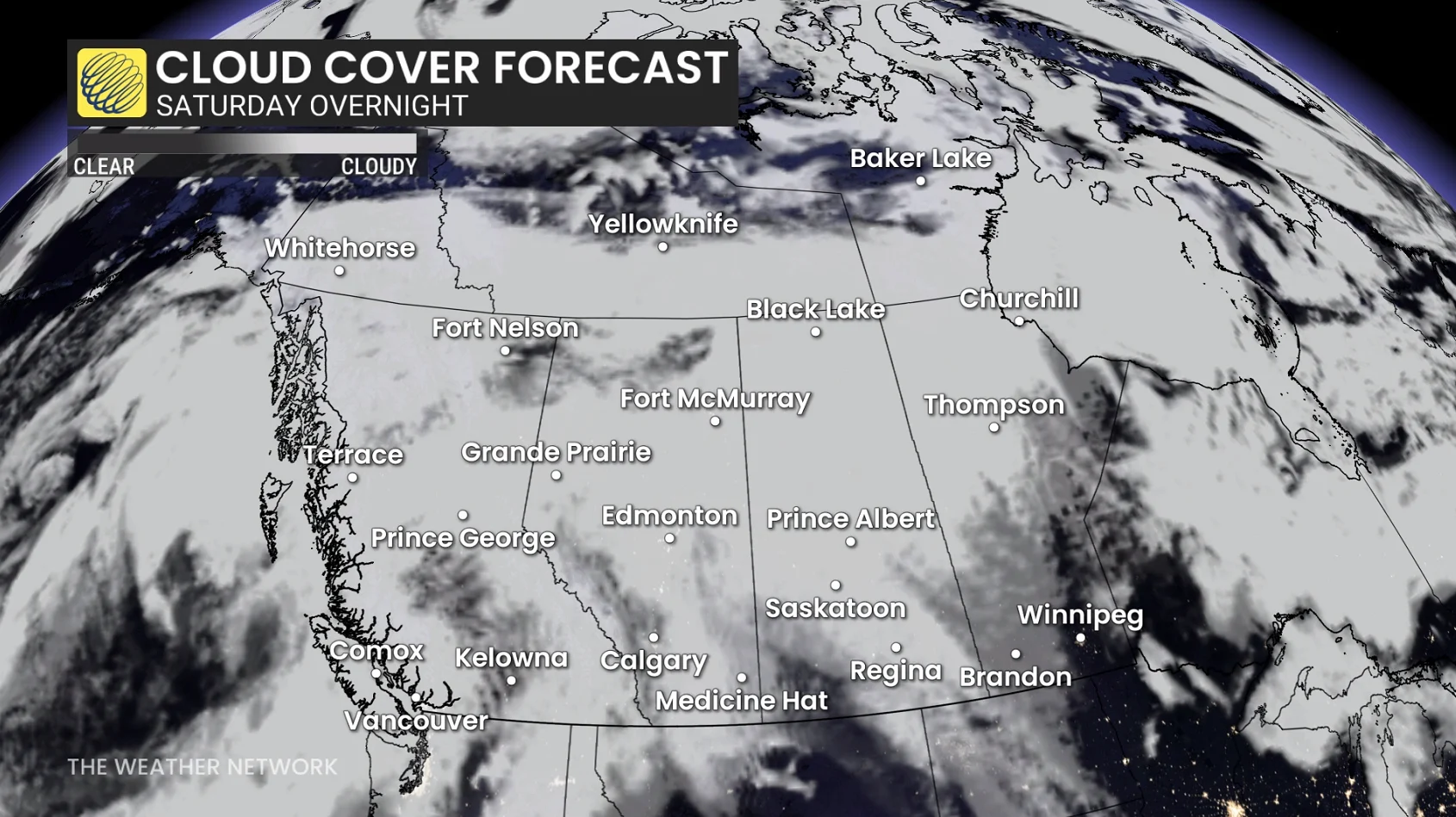 Geminid Cloud Forecast Update - West - Dec 13 2025