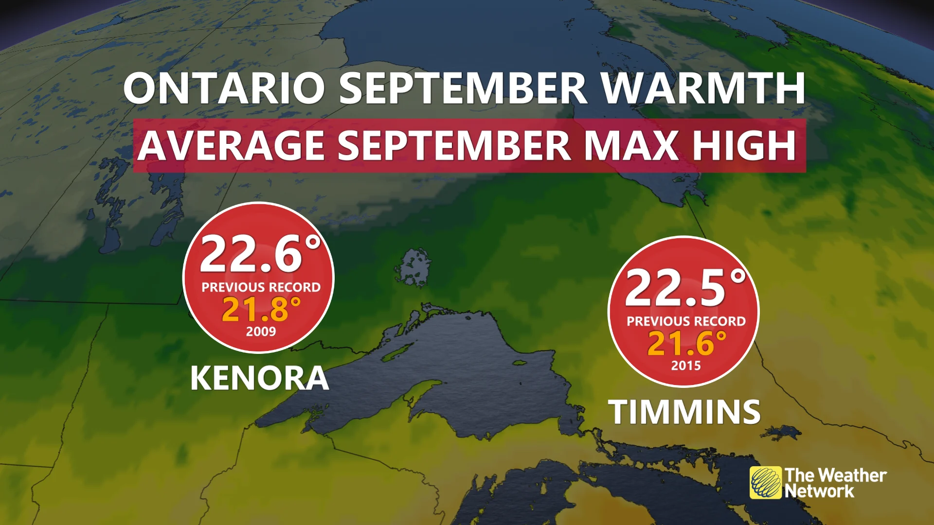 Ontario September Temps