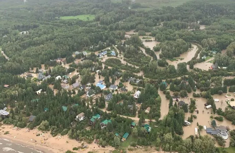 Flooded community aerial cbc 2