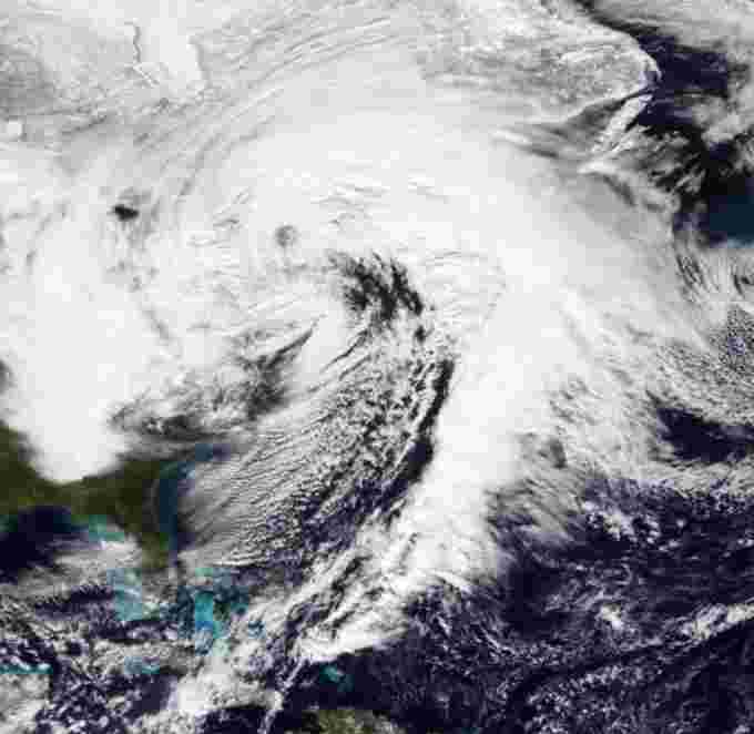 Jan. 17, 2022 satellite image of winter storm/NASA
