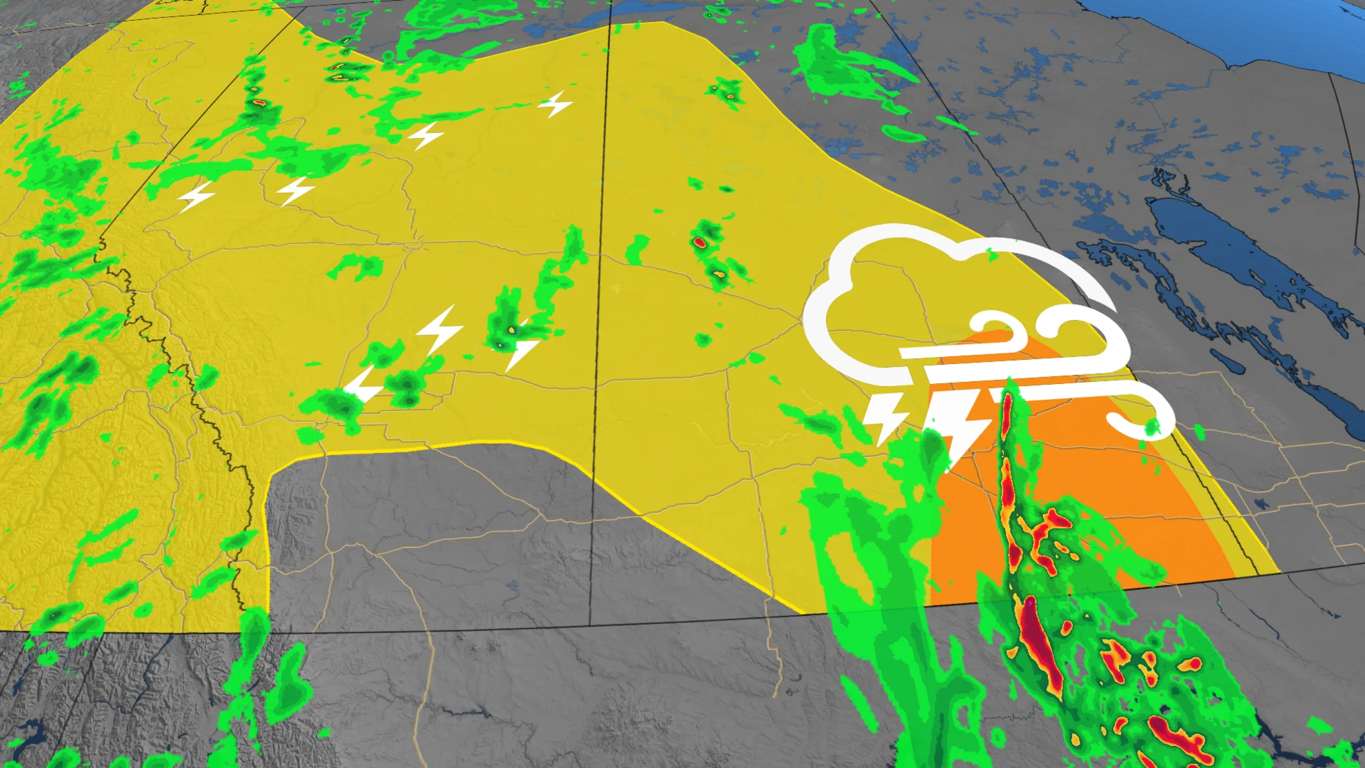 Thunderstorm threat lingers over the Prairies as severe weather risks move east