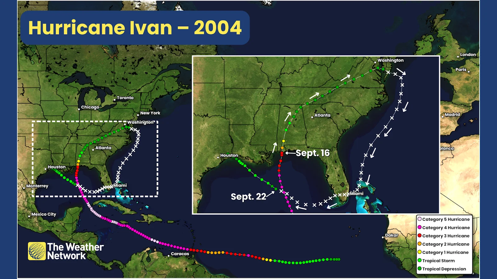 Hurricane Ivan Track