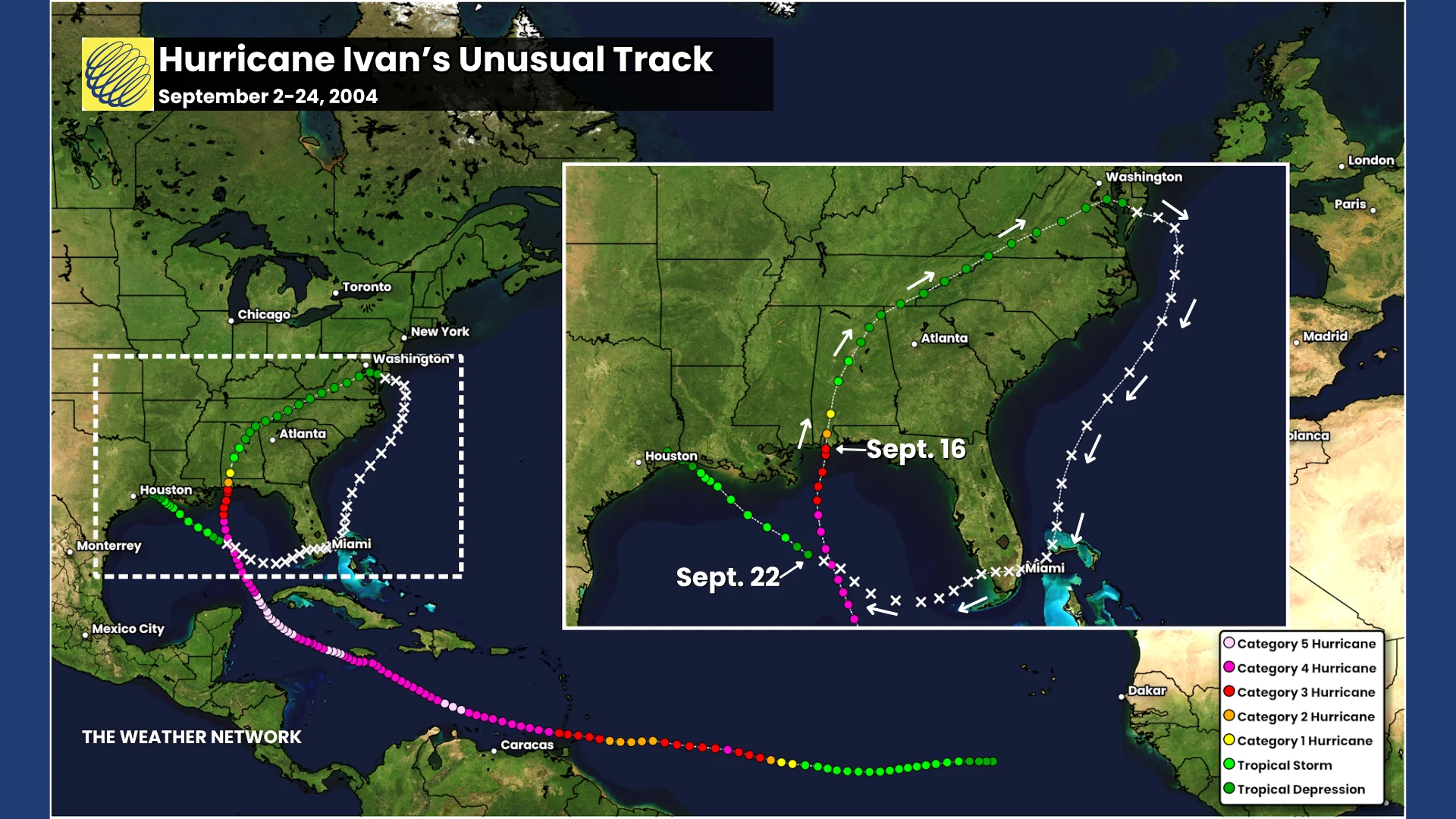 Hurricane Ivan Track