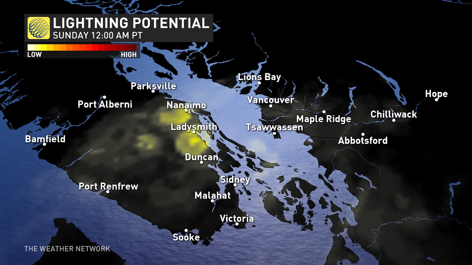 BC Lightning Potential August 17 2024