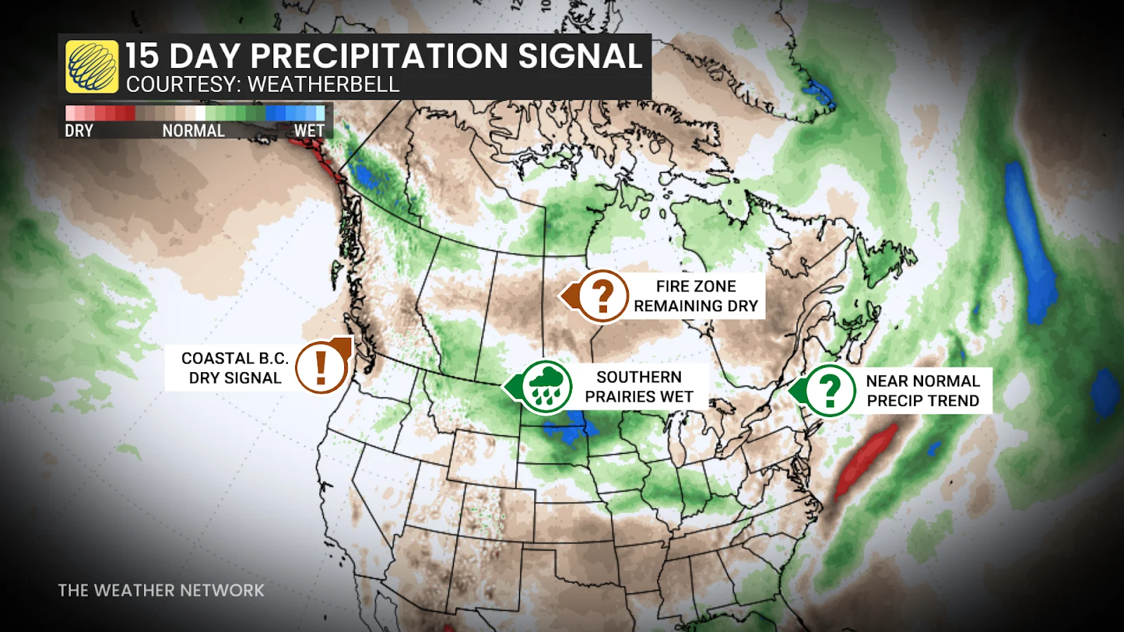 Dry, Canada, B.C., Ontario, West, East, Summer, Drought, July 20, 2025. (The Weather Network/Tyler Hamilton)