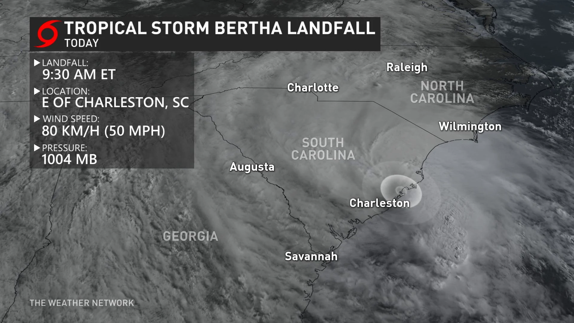 Bertha Landfall