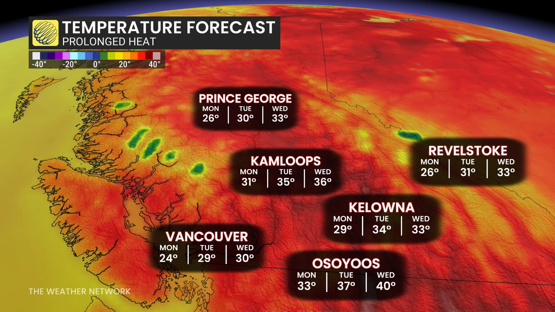 BC Temperatures July 27 2025