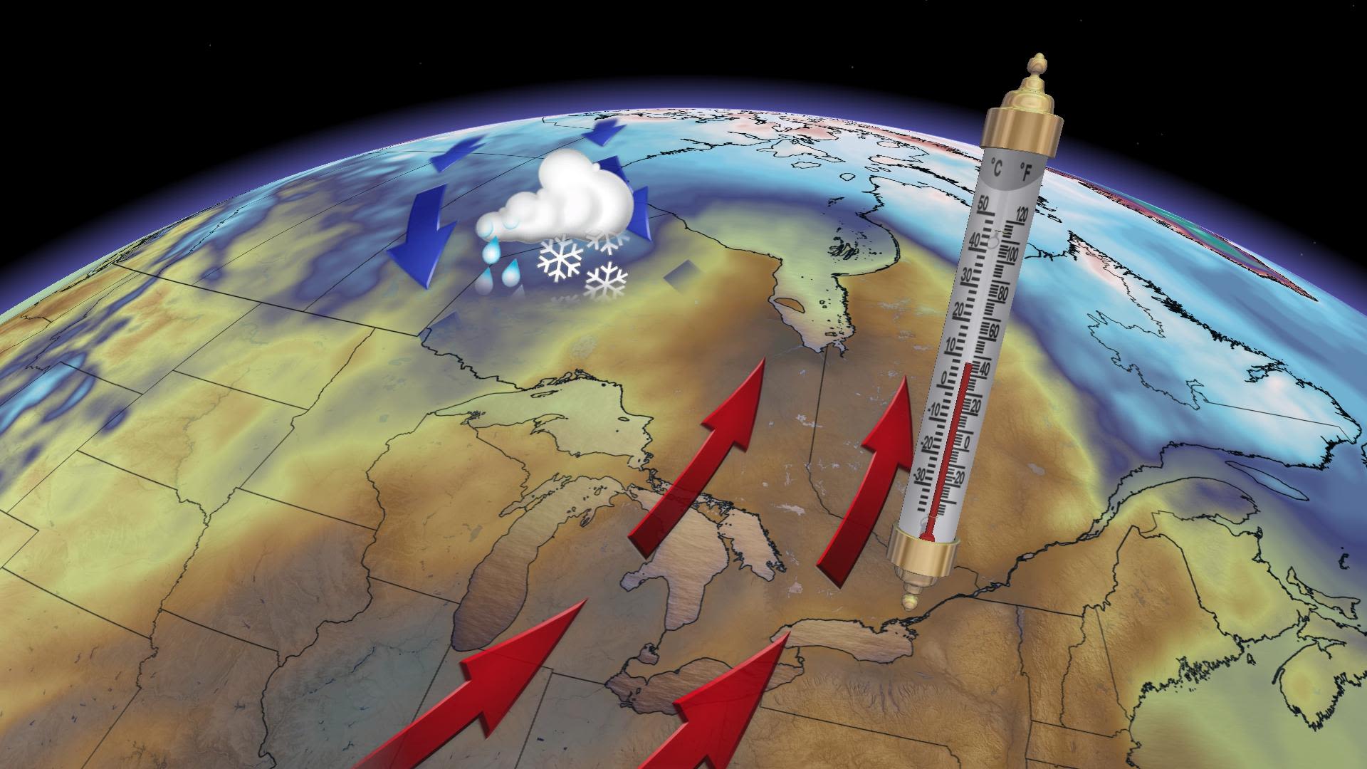 From upper 20s to snow: Huge pattern flip looms for Central Canada ...