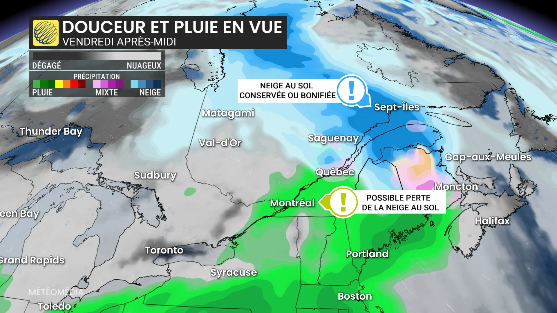 Quelle région du Québec a le plus de neige au sol?