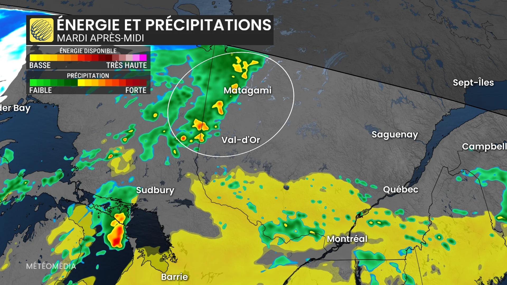 Orages violents mardi au Québec