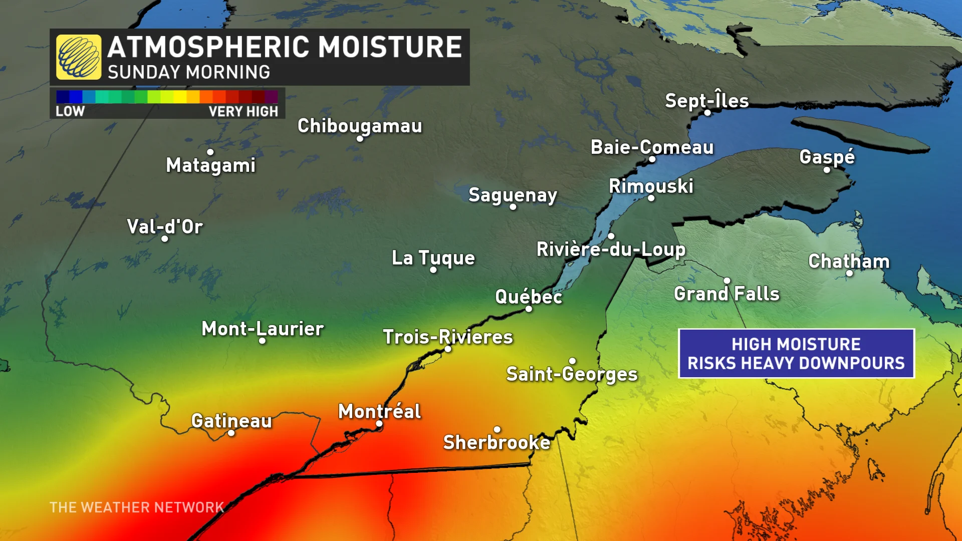 Quebec atmospheric moisture June 21 2024