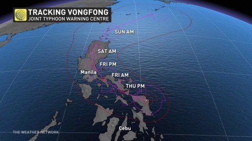 Powerful Typhoon Vongfong Makes Landfall, Continues To Target ...