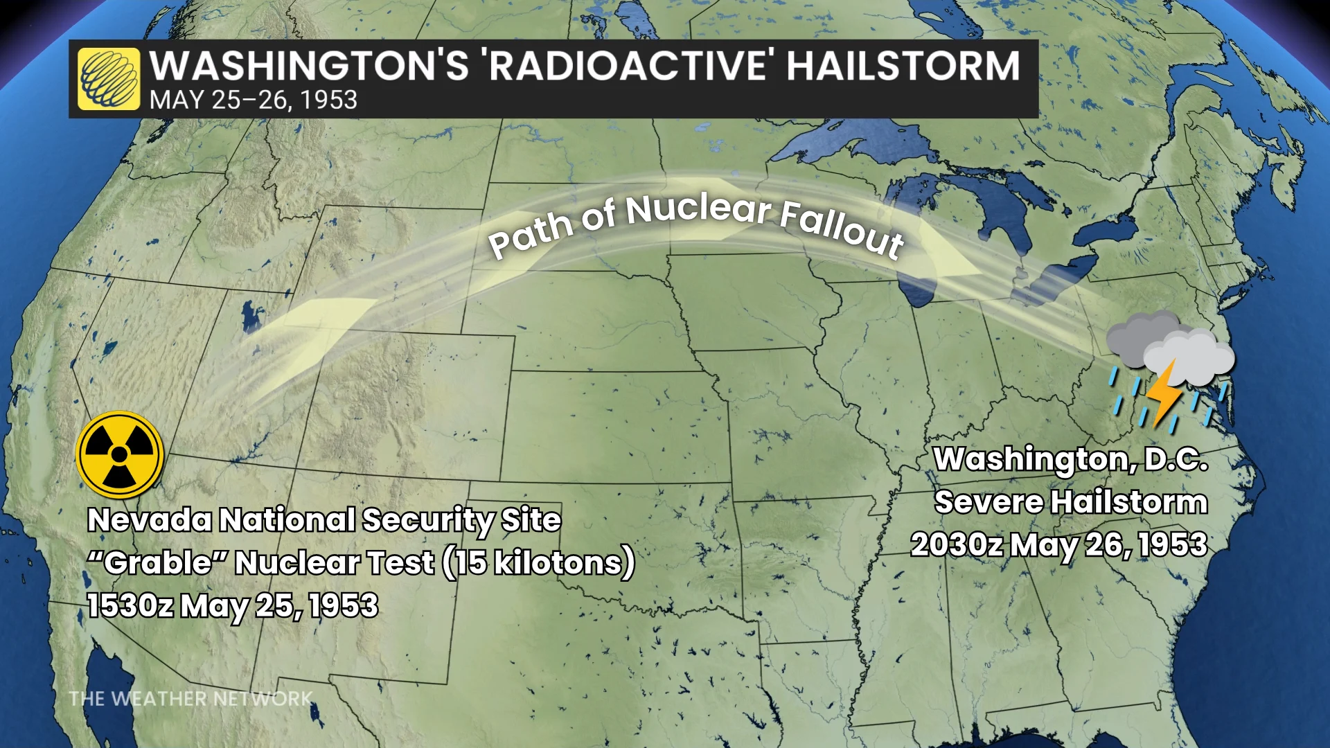 Washington Radioactive Hailstorm Map