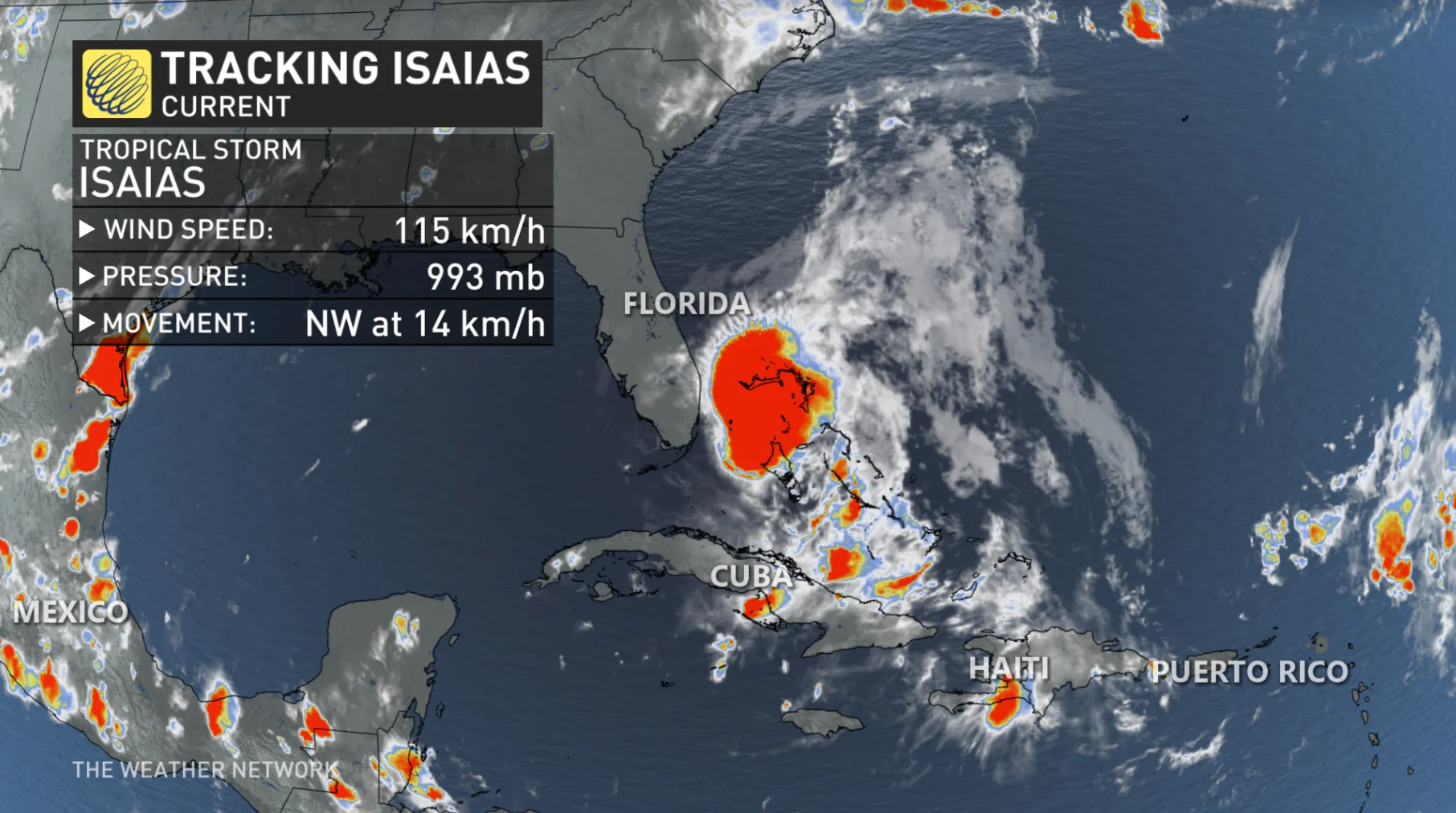 Tropical storm Isaias