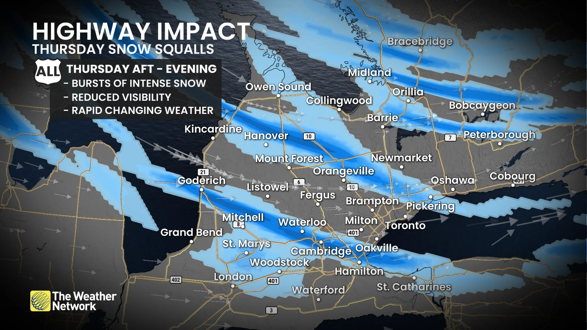Baron - Southern Ontario squalls Thursday afternoon - Nov 27