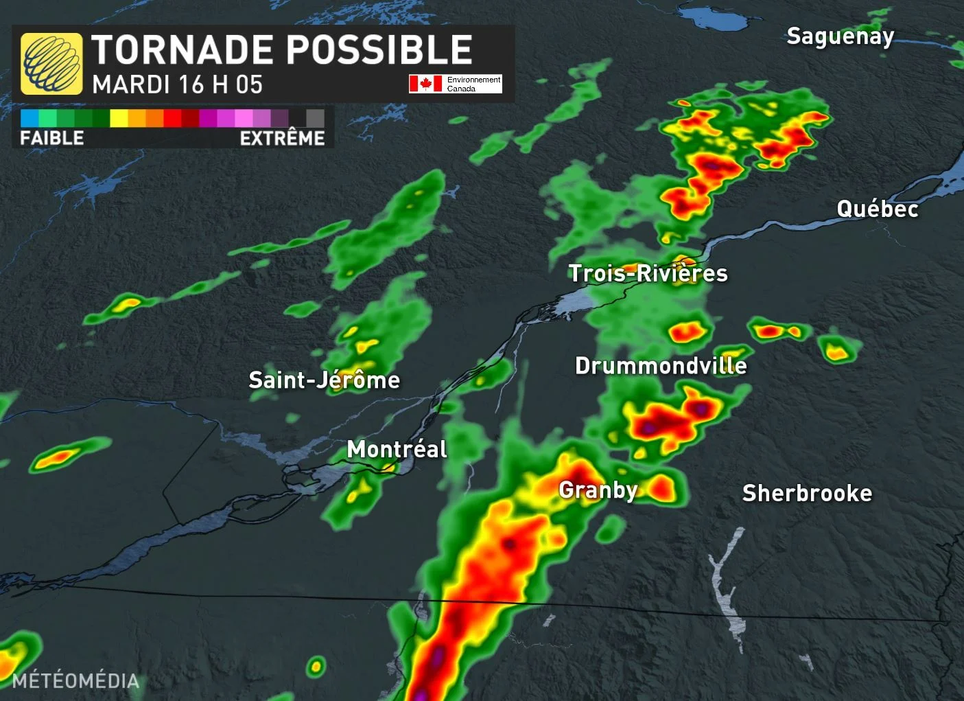 Tornade EF1 confirmée à LacauxSables MétéoMédia