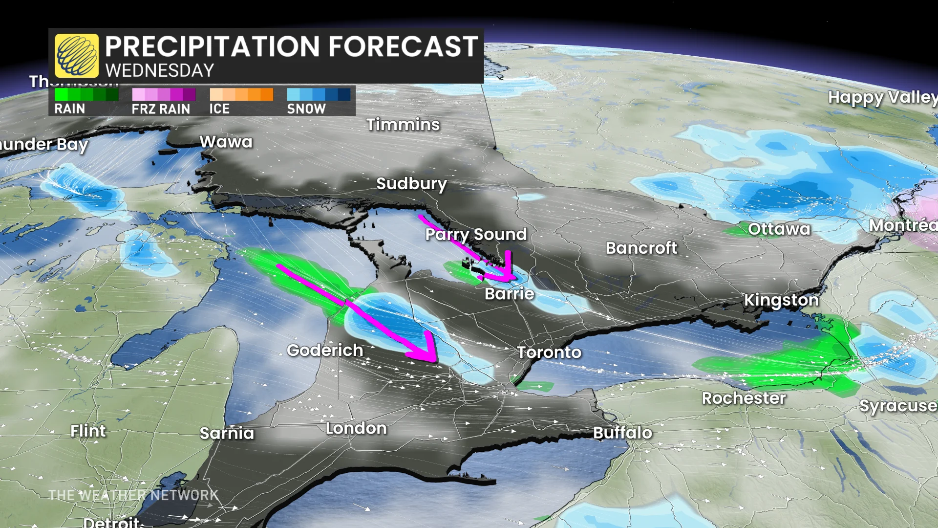 Baron - Ontario lake effect Wednesday