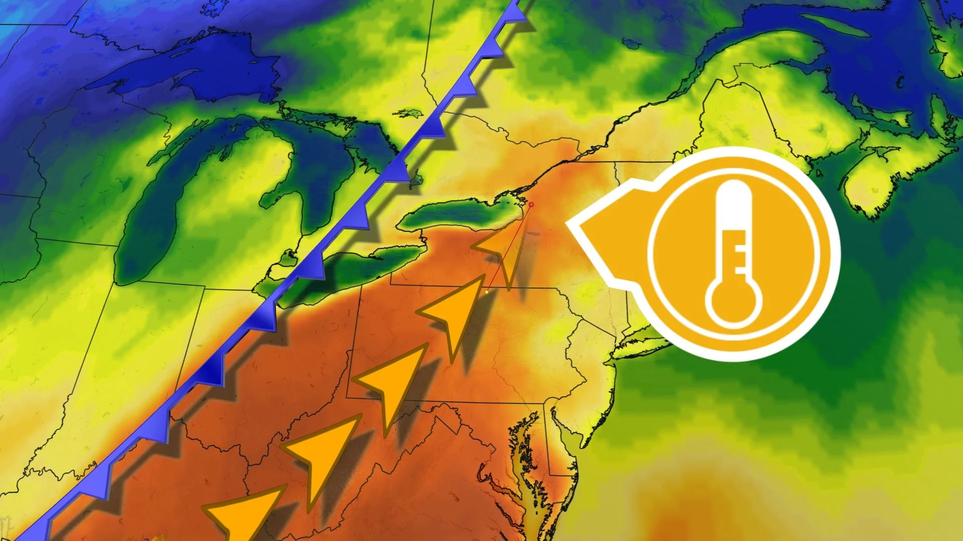 Un écart d’environ 20 °C à moins de 50 km