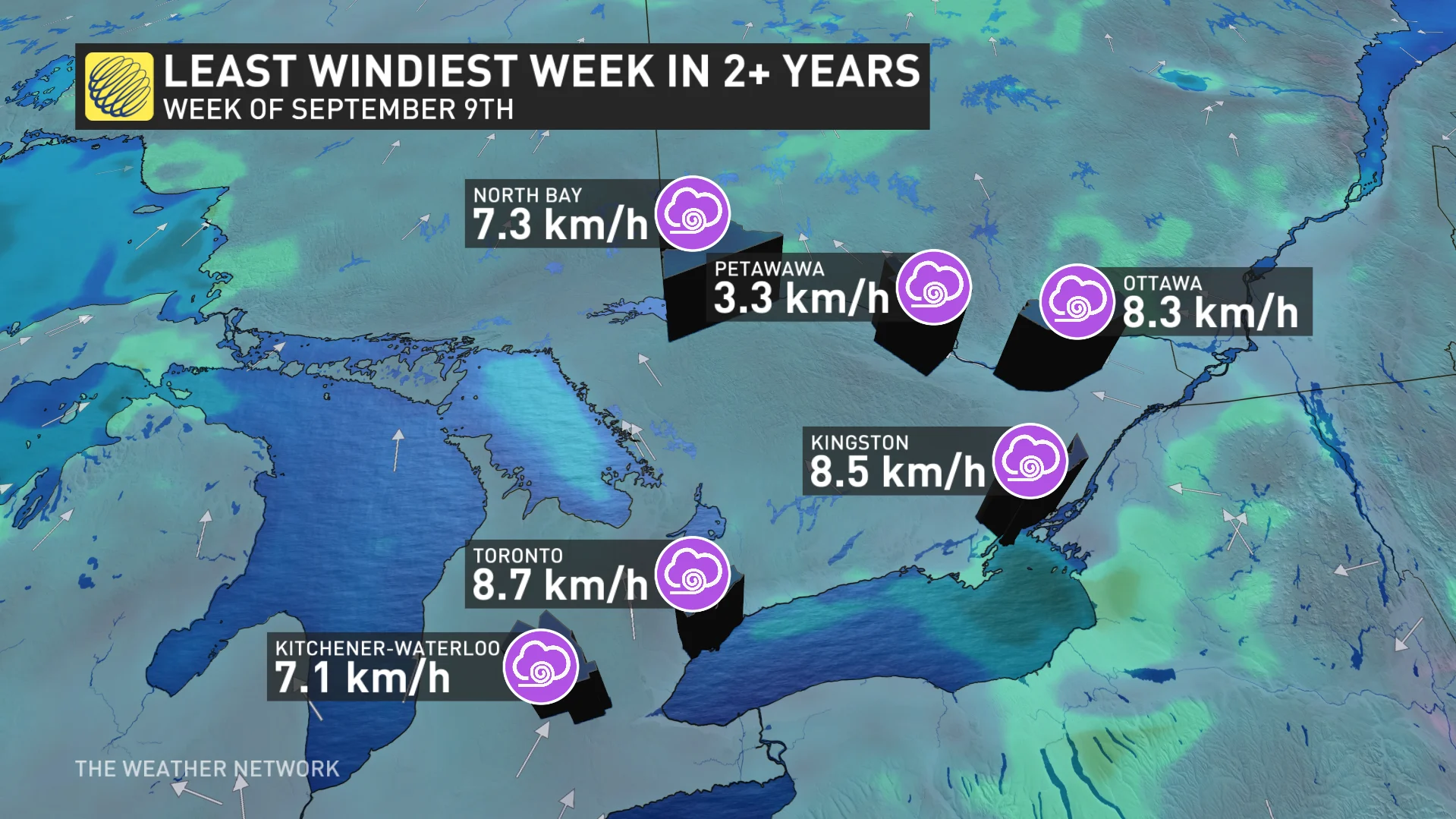 Ontario's least windiest week in 2+ years_Sept. 17