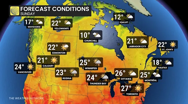 Canada Day weekend brings changeable summer weather across the country ...