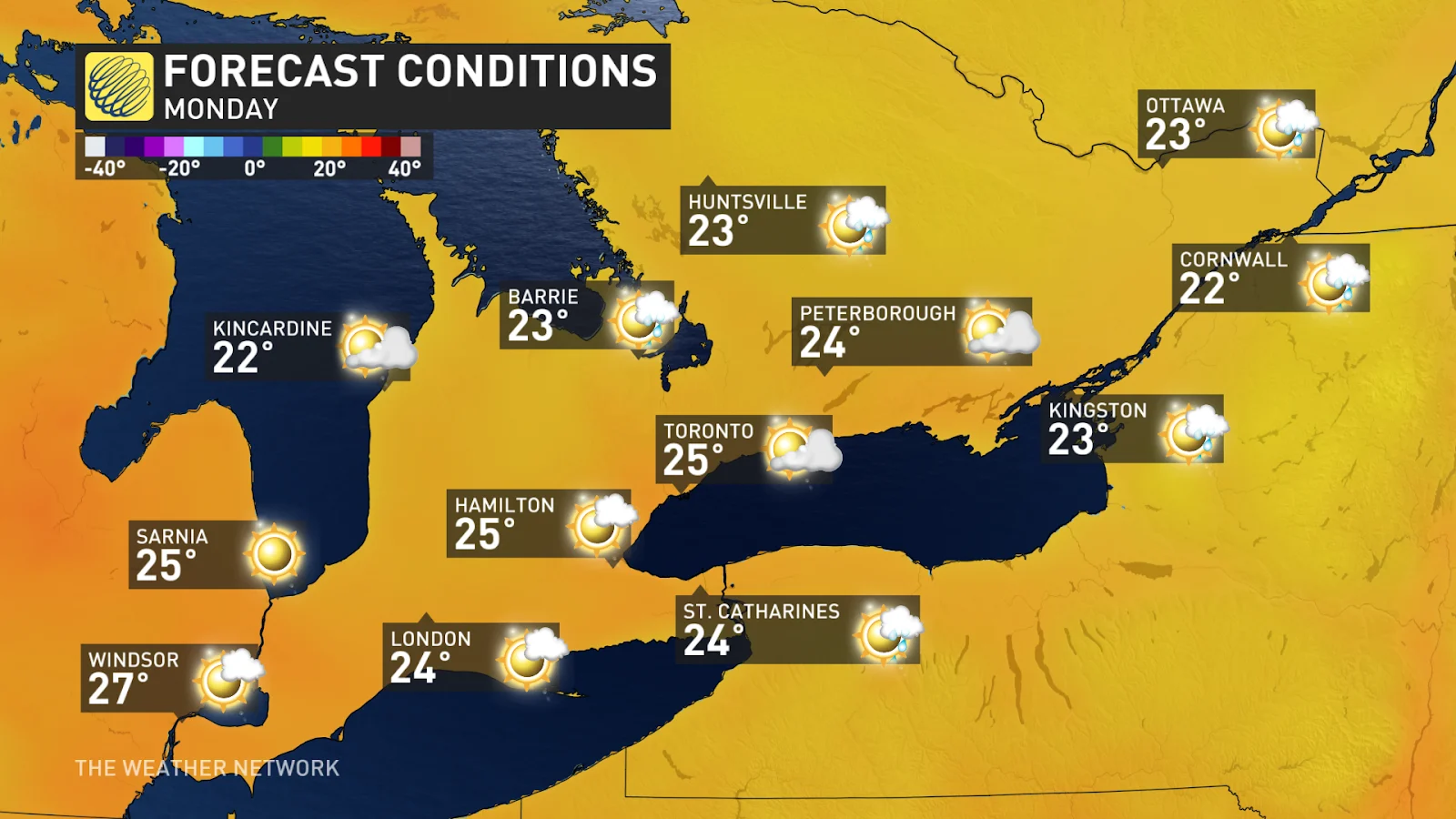 Southern Ontario Monday forecast Aug 7 2024