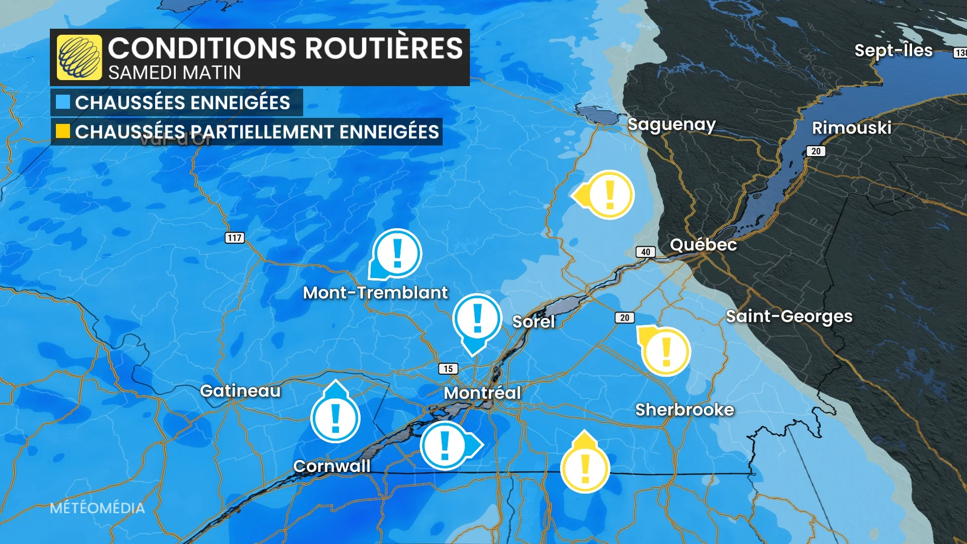 Risque de bourrasques au Québec